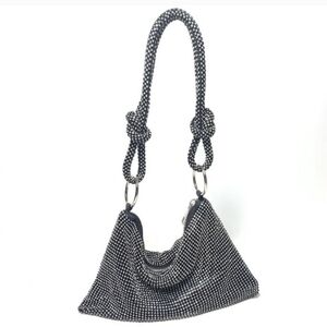 Elegant Black and Silver Studded Mini Bag